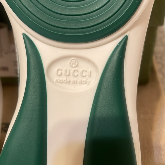 Gucci White and Green Apollo  Sneakers Unisex - Picture 11 of 15